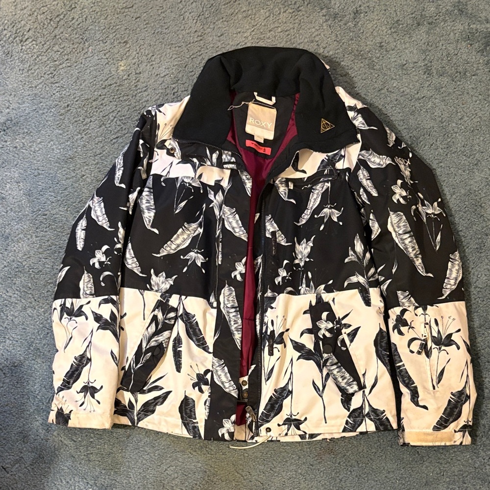 Roxy Black and Burgundy Jacket